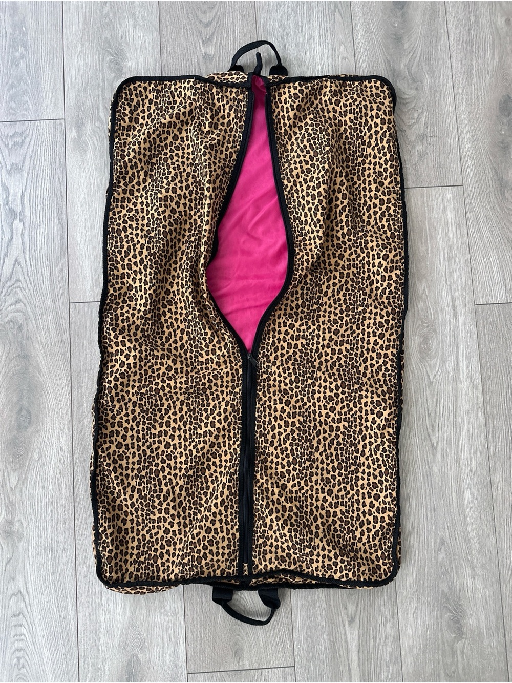 leopard garment bag